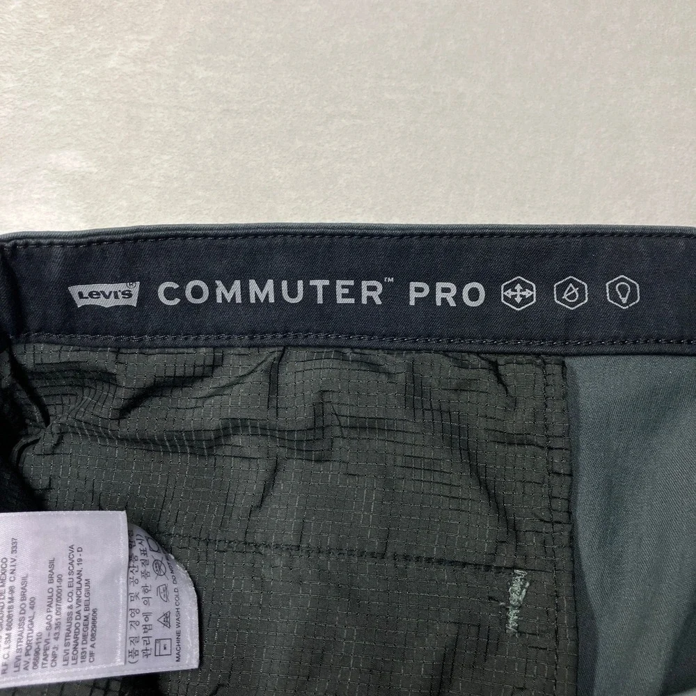 Levi's Pants Commuter Pro Chino Pants Jeans 4-Way Stretch Reflective Mens 36x27